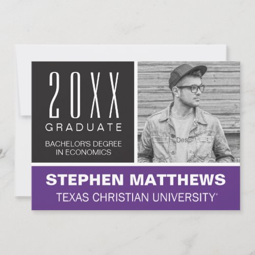 Texas Christian University Graduation Announcement