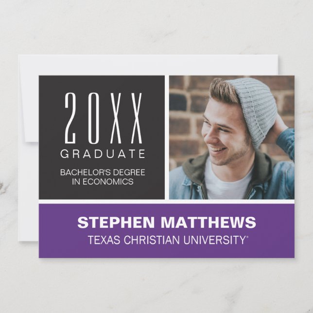 Texas Christian University Graduation Announcement (Front)