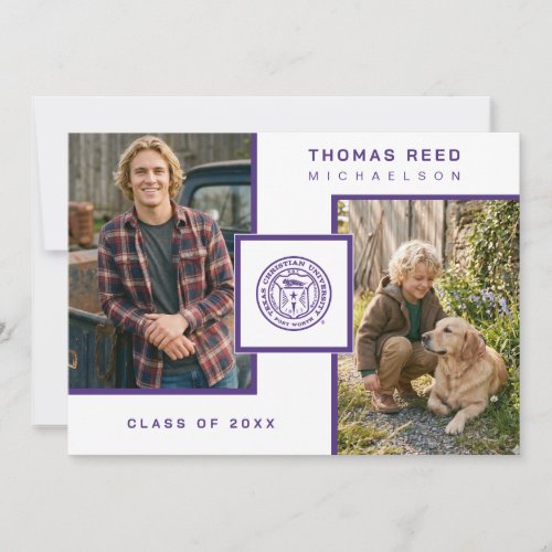 Texas Christian University Graduation Invitation