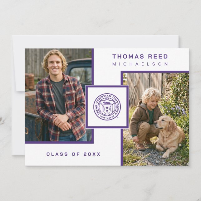 Texas Christian University Graduation Invitation (Front)