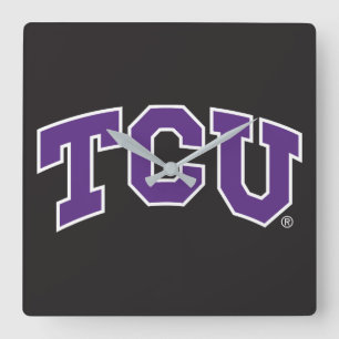 Texas Christian University Square Wall Clock