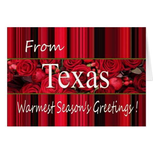 Texas  Christmas Card state specific