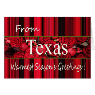 Texas Christmas Card, state specific Cards
