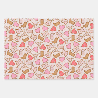 Texas Christmas Cookies  Wrapping Paper Sheets