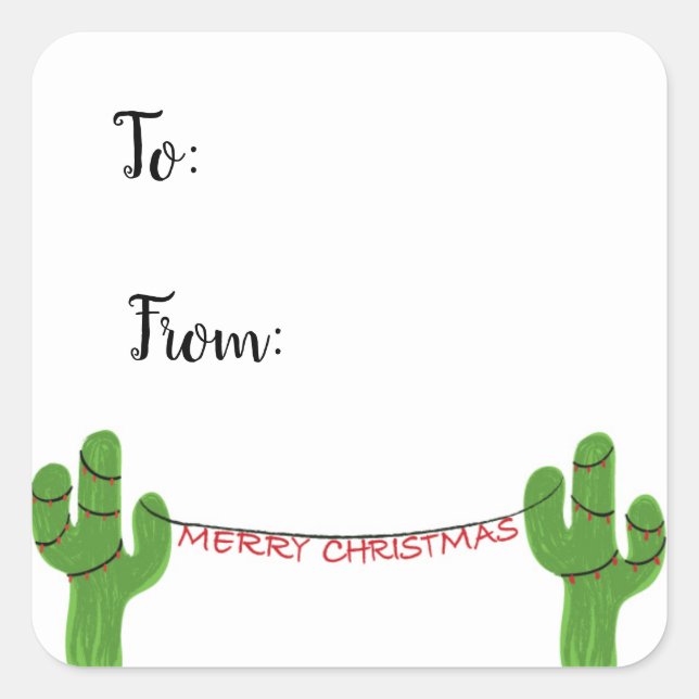 Texas Christmas Gift Labels (Front)