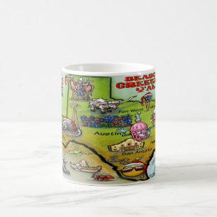 TEXAS Christmas Map Coffee Mug
