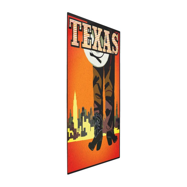 Texas City Cowboy Metal Print (3/4)
