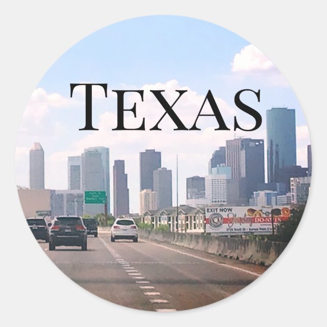 Texas Classic Round Sticker (Front)
