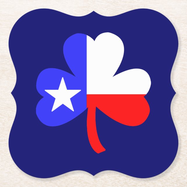 Texas Clover Paper Coaster (Front)