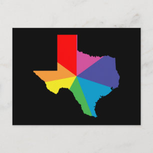 texas color burst postcard