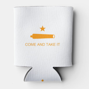 Texas Come and Take It Flag - Orange Can Cooler