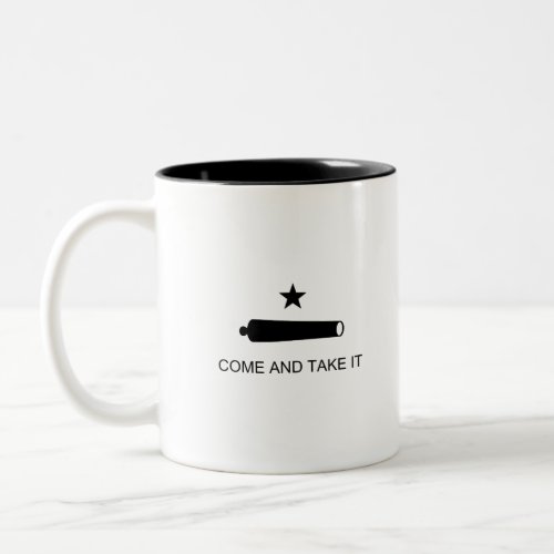 Texas Come and Take It Flag Two_Tone Coffee Mug