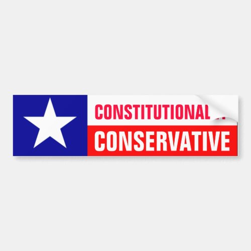 Texas Conservative Bumper Sticker