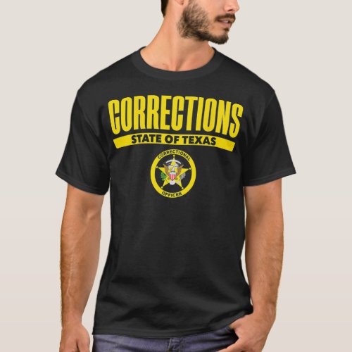 Texas Correctional Officer Thin Gray Line Flag T_Shirt