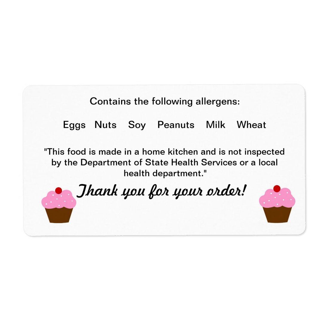 Texas Cottage Food Law Label Zazzle