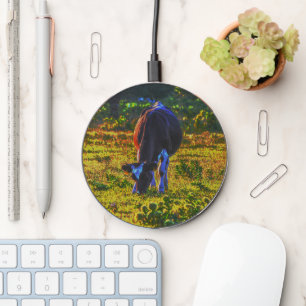 Texas Cow Art Charger