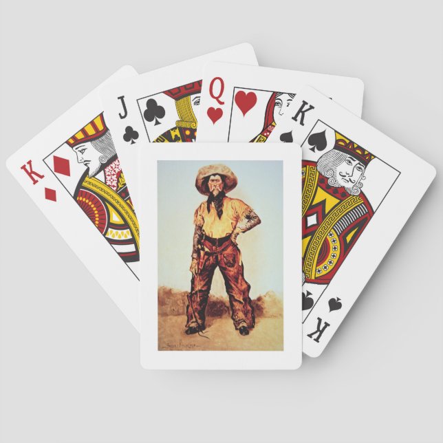 Texas Cowboy, c.1890 (oil on canvas) Poker Cards (Back)