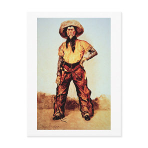 Texas Cowboy, c.1890 (oil on canvas) Postcard