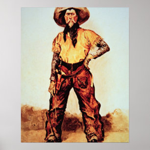 Texas Cowboy, c.1890 (oil on canvas) Poster