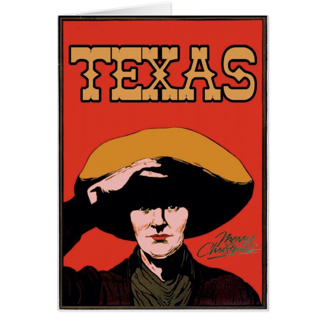 Texas Cowboy Christmas  Cards (Front)