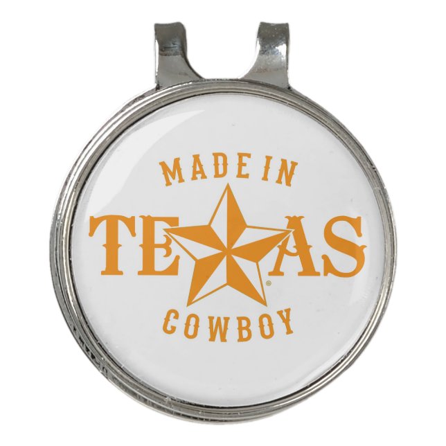 Texas Cowboy Golf Hat Clip (Front)