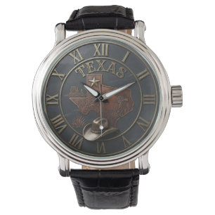 Texas Cowboy Hat Medallion Watch