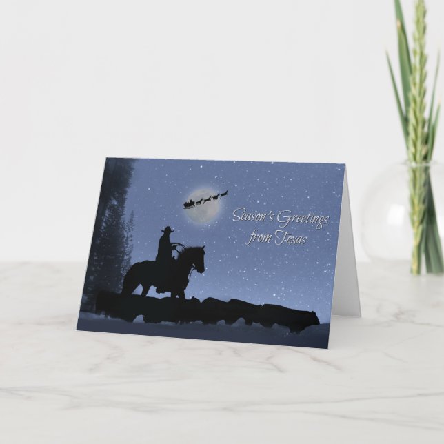 Texas Cowboy Holiday  Cards (Front)