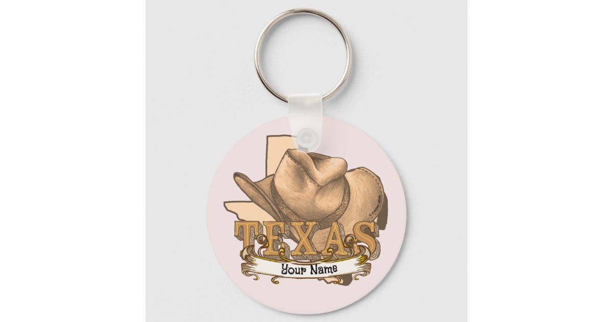 Texas Cowboy Keychain | Zazzle