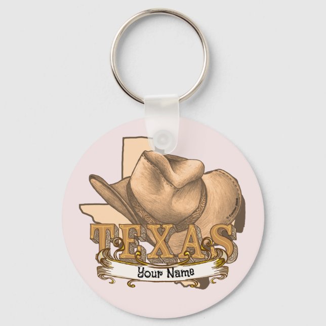Texas Cowboy  Keychain (Front)