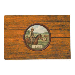 Texas Cowboy Laminated Placemat