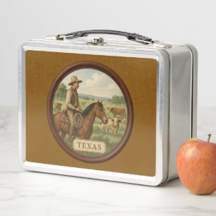 Texas Cowboy Metal Lunchbox