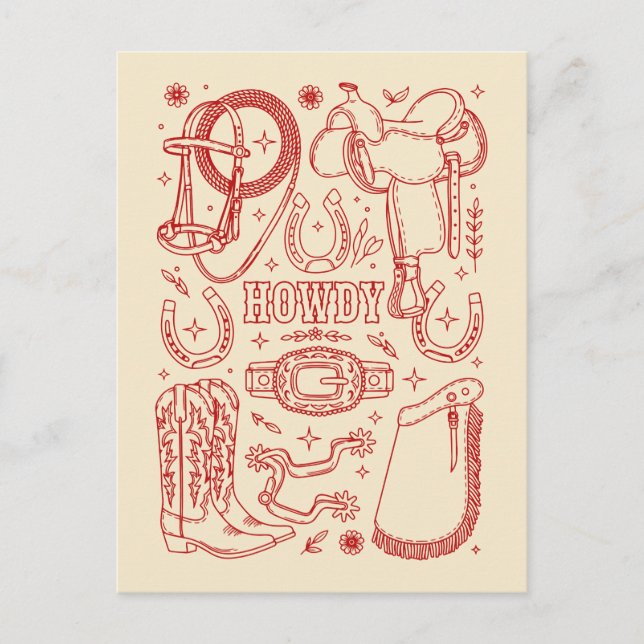 Texas Cowboy Pack Postcard (Front)