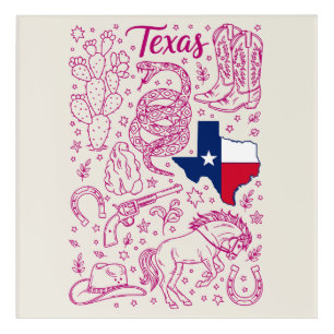 Texas Cowboy Pack Western Vibes Acrylic Print