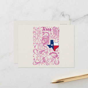 Texas Cowboy Pack Western Vibes Postcard