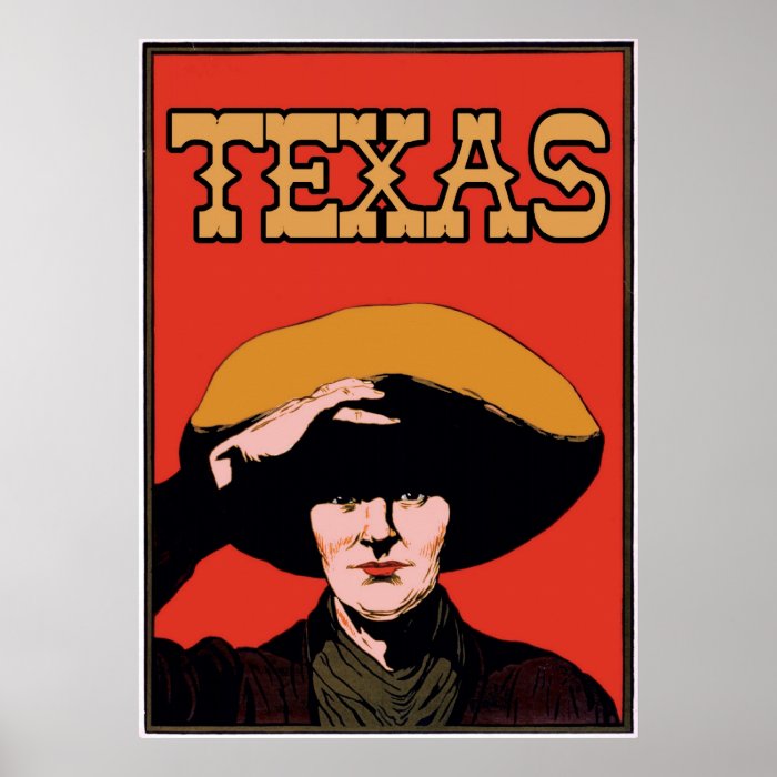 Texas Cowboy Print