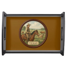 Texas Cowboy Serving Tray