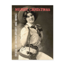 Texas Cowgirl Christmas Greetings