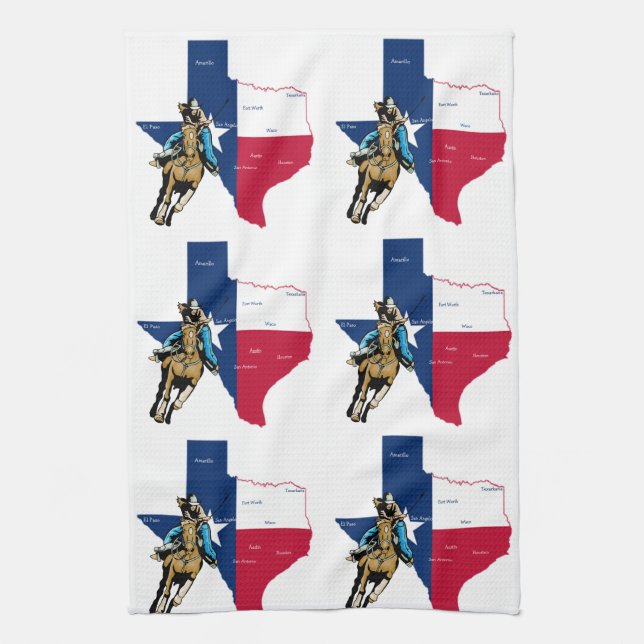 Texas Cowgirl Kitchen Towel (Vertical)
