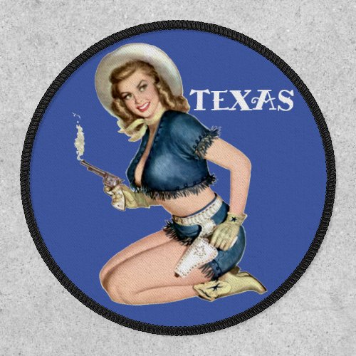 Texas Cowgirl _ Vintage Pin Up Girl Patch