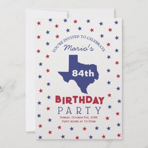 Texas Custom Birthday Invitation  