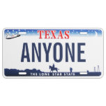 Texas Custom License Plate at Zazzle