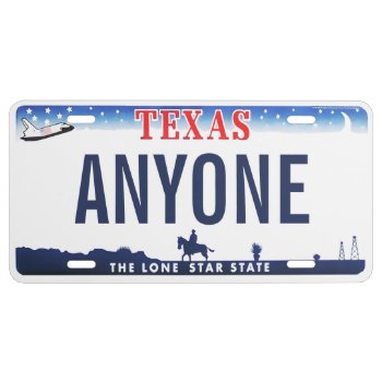 Texas Custom License Plate by license_plates at Zazzle