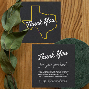 Texas Customer Appreciation Black Marketing Card