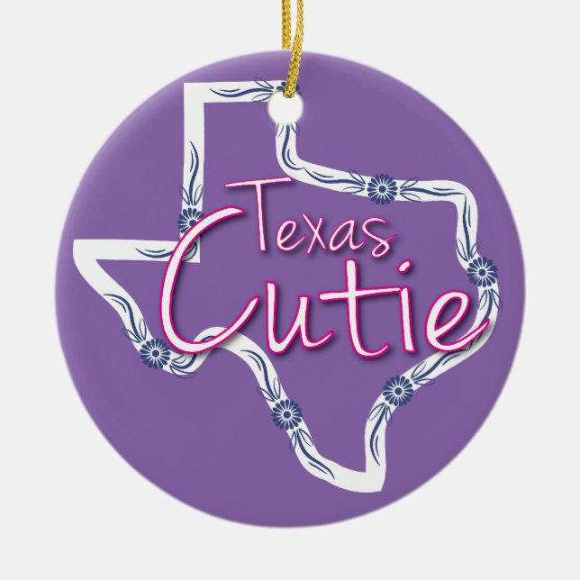 Texas Cutie Christmas Tree Ornament (Front)