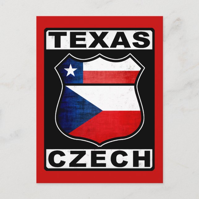 Texas Czech American Postcard (Front)