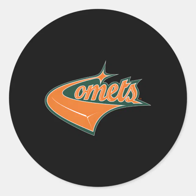 Texas Dallas Comets Icon Classic Round Sticker | Zazzle