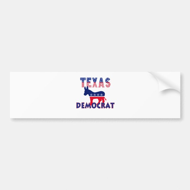 Texas Democrat Bumper Sticker (Front)