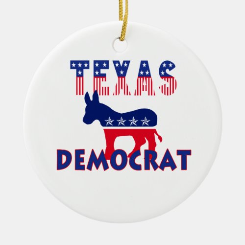 Texas Democrat Ceramic Ornament