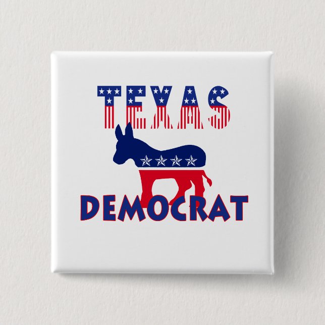 Texas Democrat Pinback Button (Front)