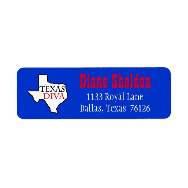 Texas Diva Label (Front)